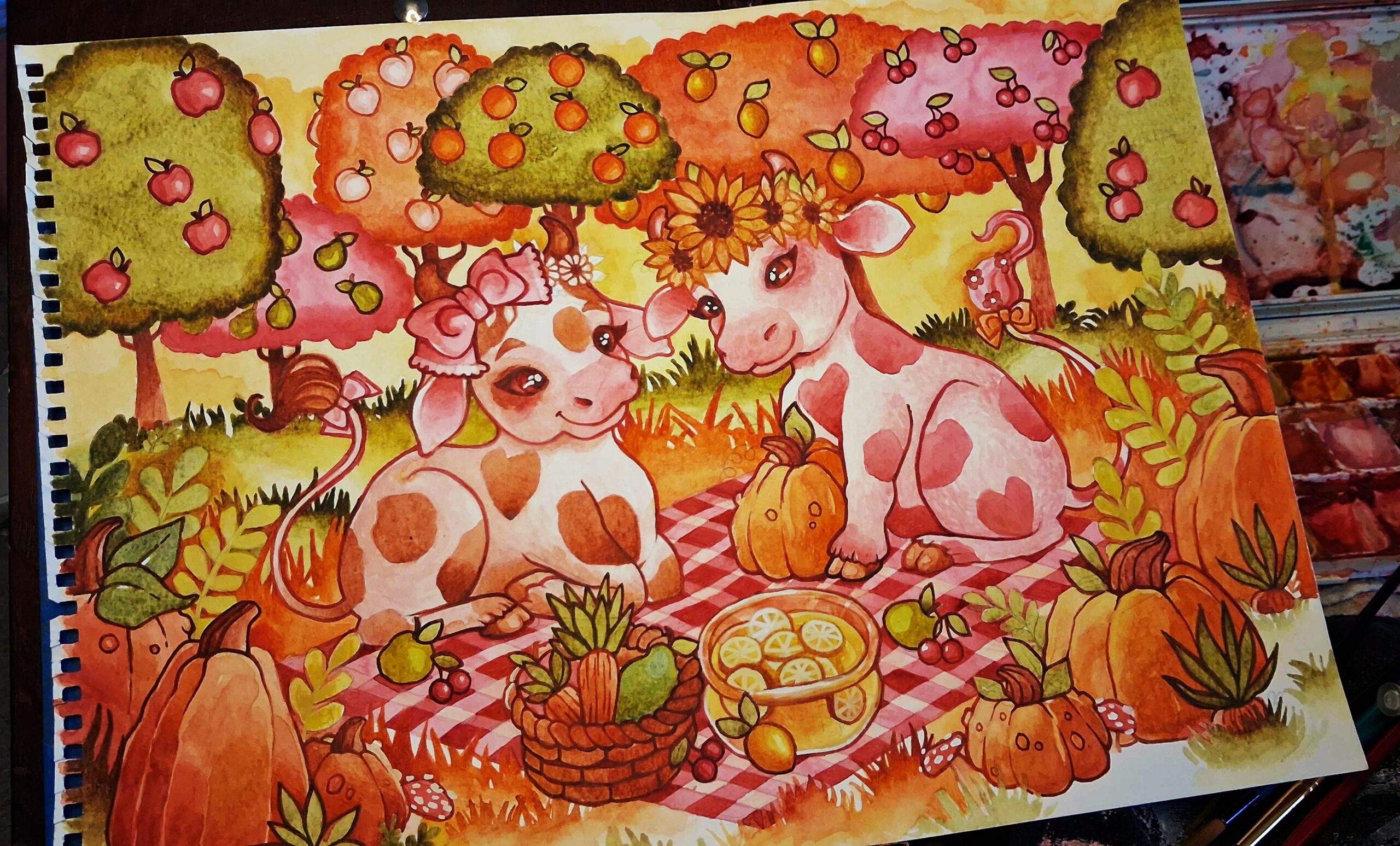 🐄🍐 Cow Picnic 🍓☀️
